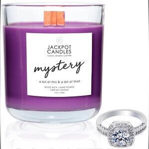 NEW Jackpot Candles Mystery Wooden Wick Jewelry Ring Candle Ring size 8